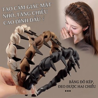 Băng Đô Cài Tóc Nữ Tết Phồng Hàn Quốc Chống Trượt | Bờm Tóc Vintage Ulzzang Tăng Đỉnh Đầu