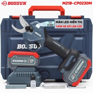 Kéo Cắt Cành Chạy Pin BOSHUN BS-CP30BL – Lưỡi Thép SK5, 2 Chế Độ Cắt 2cm & 3cm Bảo Hành 6 Tháng