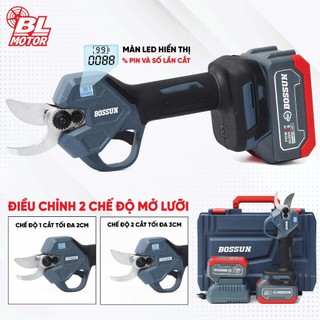 Kéo Cắt Cành Chạy Pin BOSHUN BS-CP30BL – Lưỡi Thép SK5, 2 Chế Độ Cắt 2cm & 3cm Bảo Hành 6 Tháng