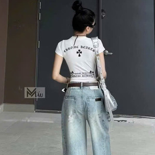 Áo Thun Cổ Tròn Tay Cộc Hình In Thuê Da  Nổi Bật New Trend