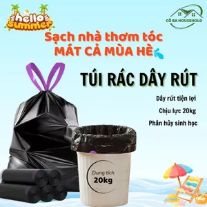 Combo 200 túi rác có dây rút BOBO treo tường tiện lợi không lo dính tay chất liệu dẻo dai siêu chịu lực chống thấm nước