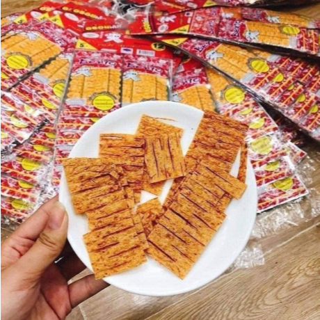 Dây 13 Gói Snack Bento Thái Lan, Snack Mực Tẩm Vị Cay Tê Đậm Vị