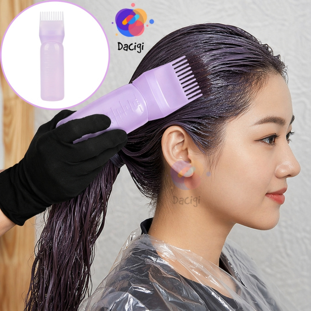 Chai Đựng Dung Dịch Nhuộm Tóc Có Vạch Chia - Bình Nhuộm Tóc Có Lược Dùng Salon Và Tại Nhà - Dacigi