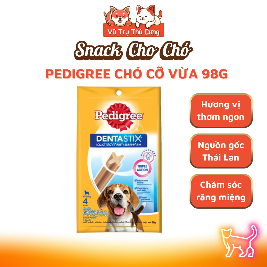 Bánh Thưởng Cho Chó Gặm Sạch Răng Pedigree Dentastix Chăm Sóc Răng Miệng