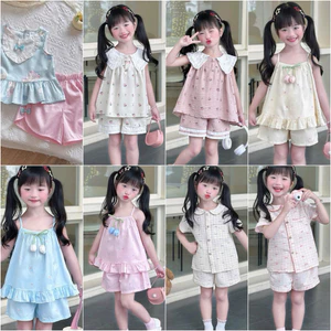Bộ Bé Gái Mặc Hè OP 1–6Y (9–26kg) – Set Đồ Hoạ Tiết Xinh Xắn, Dễ Thương Cho Bé