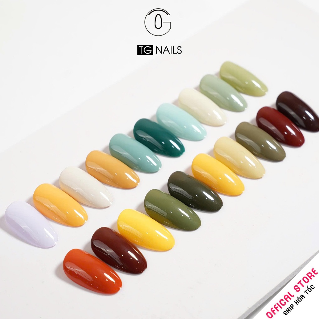 Set sơn gel 20 màu xanh pastel nhẹ nhàng thương hiệu TG