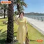 Đầm thiết kế BEMINE cổ thủy thủ đính nơ caro dáng chữ A phù hợp đi làm, đi chơi-B497
