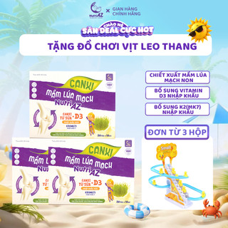 Combo 3 Canxi Mầm Lúa Mạch NutriAZ Giúp Con Phát Triển Chiều Cao, Bổ Sung Canxi