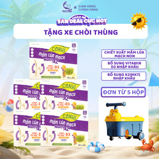 Combo 5 Canxi Hữu Cơ Cho Bé Mầm Lúa Mạch NutriAZ Hỗ Trợ Bé Phát Triển Chiều Cao, Xương Chắc Khỏe