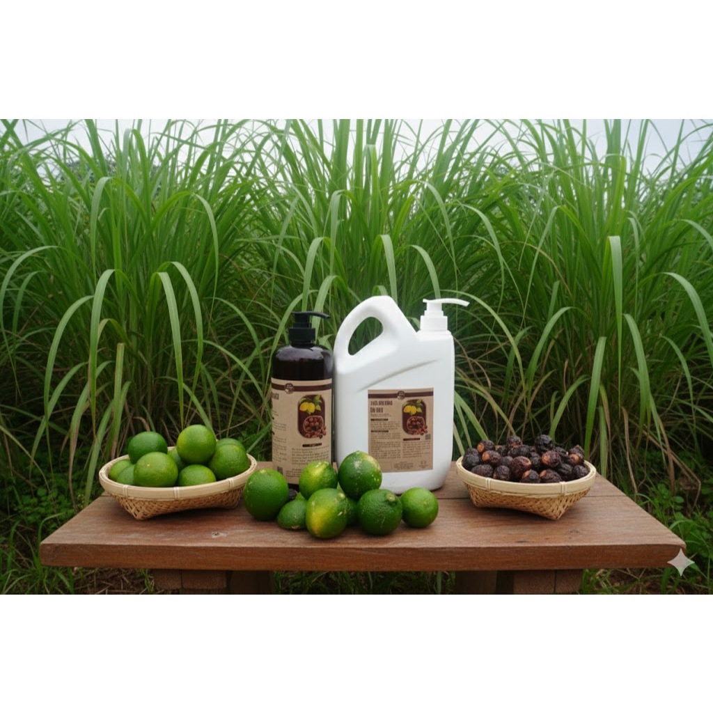 Nước Rửa Bát Chiết Xuất Bồ Hòn, Chanh, Sả Anh Minh -1 lit, 2lit, 5 lít