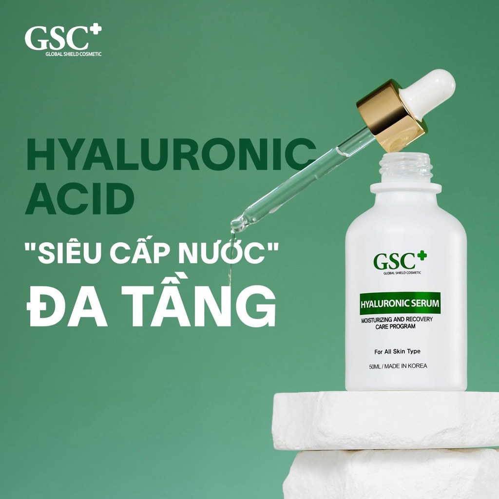 Tinh cất cấp ẩm hyaluronic gsc moisturizing and recovery 50ml