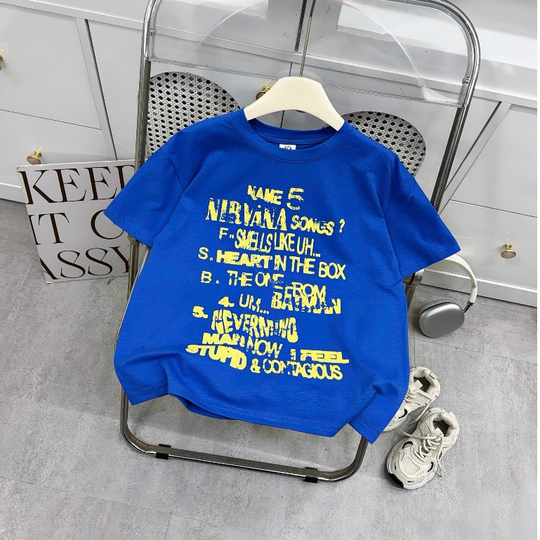 Áo Phông Cotton Họa Tiết Chữ Cá Tính Cho Bé Trai từ 17-60kg, Chất Cotton Mềm Mịn Mát, Thấm Hút Tốt, 3 MÀU (STREET)