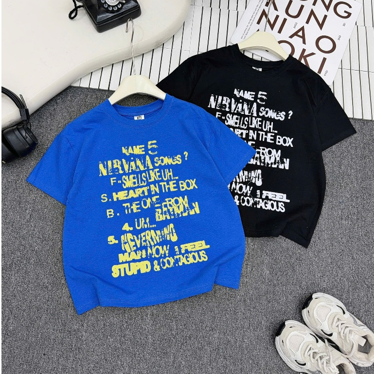 Áo Phông Cotton Họa Tiết Chữ Cá Tính Cho Bé Trai từ 17-60kg, Chất Cotton Mềm Mịn Mát, Thấm Hút Tốt, 3 MÀU (STREET)