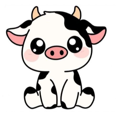 Móc khóa chú bò sữa mắt to tròn long lanh ngọt ngào