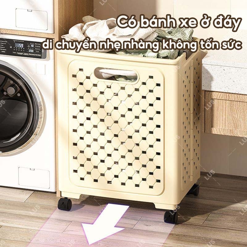 LUS Giỏ Đựng Quần Áo Bẩn Đa Năng Giỏ Đựng Quần Áo Gia Đình Gấp Gọ Giỏ Đựng Đồ Bằng Nhựa Có Tay Cầm | BigBuy360 - bigbuy360.vn