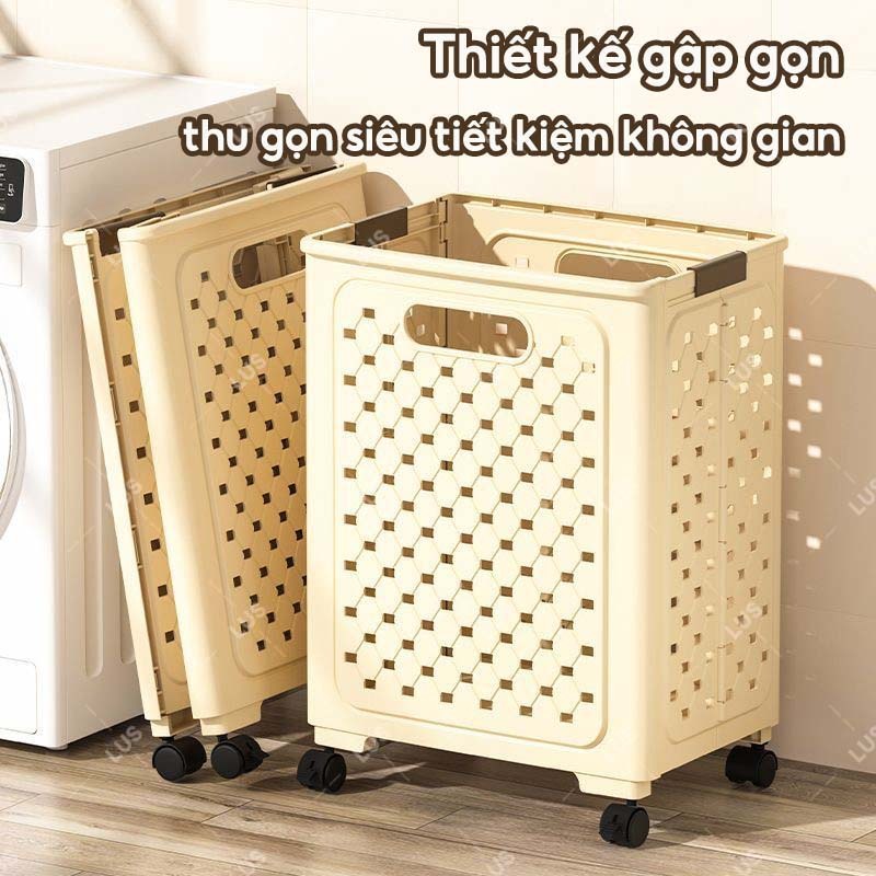 LUS Giỏ Đựng Quần Áo Bẩn Đa Năng Giỏ Đựng Quần Áo Gia Đình Gấp Gọ Giỏ Đựng Đồ Bằng Nhựa Có Tay Cầm | BigBuy360 - bigbuy360.vn