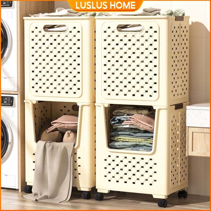 LUS Giỏ Đựng Quần Áo Bẩn Đa Năng Giỏ Đựng Quần Áo Gia Đình Gấp Gọ Giỏ Đựng Đồ Bằng Nhựa Có Tay Cầm | BigBuy360 - bigbuy360.vn