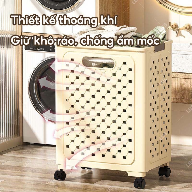 LUS Giỏ Đựng Quần Áo Bẩn Đa Năng Giỏ Đựng Quần Áo Gia Đình Gấp Gọ Giỏ Đựng Đồ Bằng Nhựa Có Tay Cầm | BigBuy360 - bigbuy360.vn