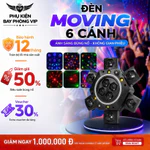 Đèn sân khấu moving 6 cánh PRO xoay 540 cảm ứng âm thanh điều khiển DMX 512 dành cho sân khấu phòng bay phòng karaoke — ảnh 1
