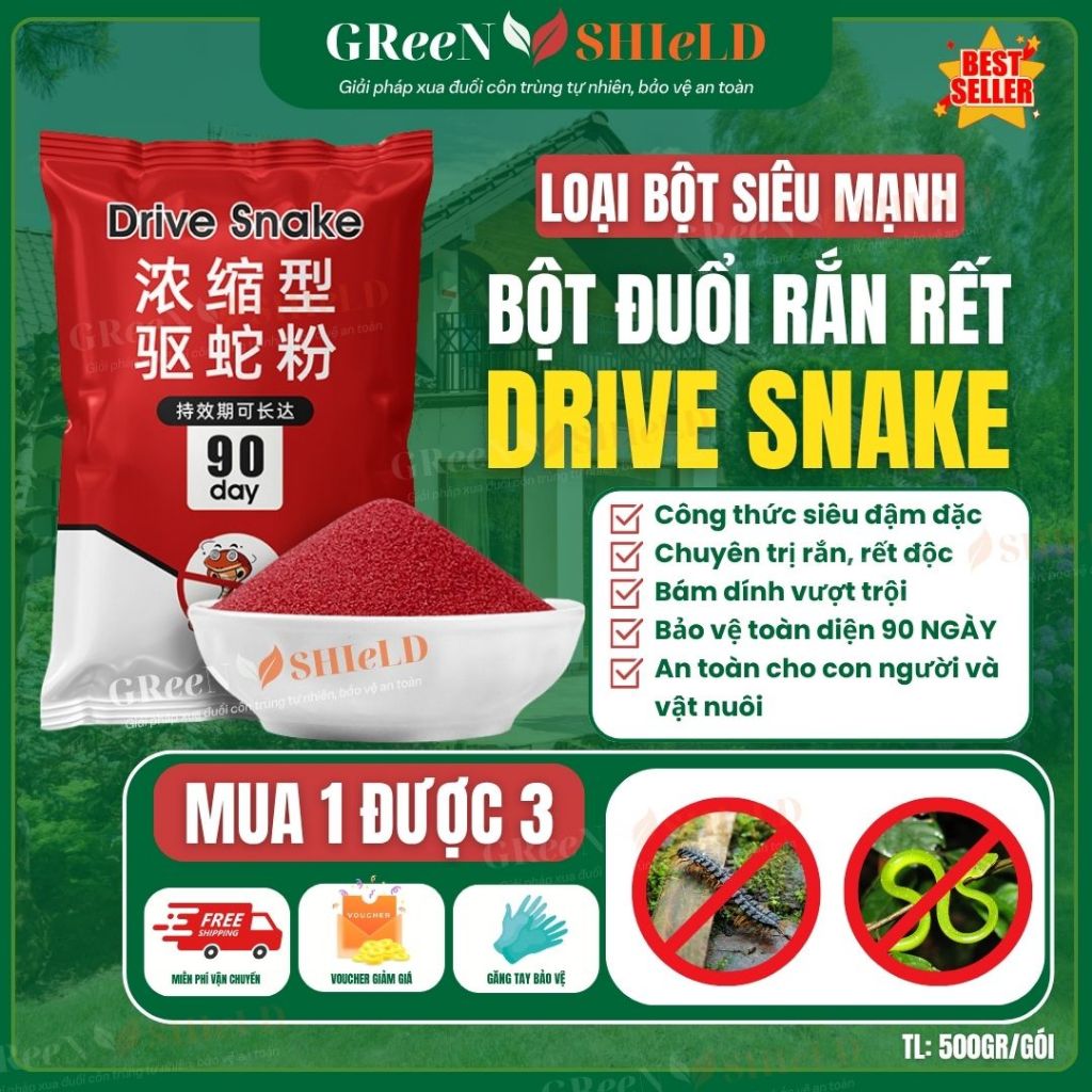 HOẢ TỐC - Bột Đuổi Rắn Drive Snake SIÊU MẠNH - Đuổi Rắn Hổ Mang, Rết ...
