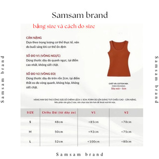 [KÈM MÚT] Áo ba lỗ nữ basic ôm dáng chất thun cotton mịn tôn dáng SAMSAM BRAND Women A06
