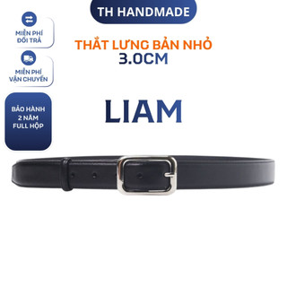 Thắt lưng da nam Liam - TH HANDMADE | Dây nịt nam da bò cao cấp nhập khẩu, bản dây 3.0cm - full hộp + kèm đinh đục