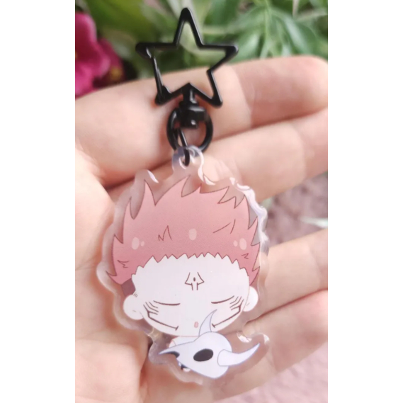 Jujutsu Kaisen Acrylic Keychain 2” | Anime Keyring Charm - Gojo, Itadori, Megumi, Nobara, Sukuna | Cute Fanmade Anime Me
