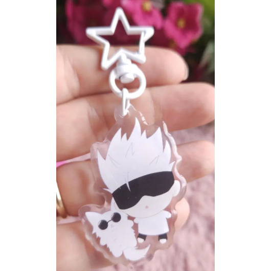 Jujutsu Kaisen Acrylic Keychain 2” | Anime Keyring Charm - Gojo, Itadori, Megumi, Nobara, Sukuna | Cute Fanmade Anime Me