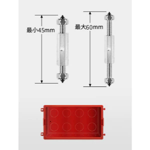 Ổ ĐIỆN HÌNH CHỮ NHẬT ( điều chỉnh 40-60mm) Đinh vít , Ốc vít âm tường tiện lợi, ổ điện chữ nhật âm tường sửa chữa đế âm