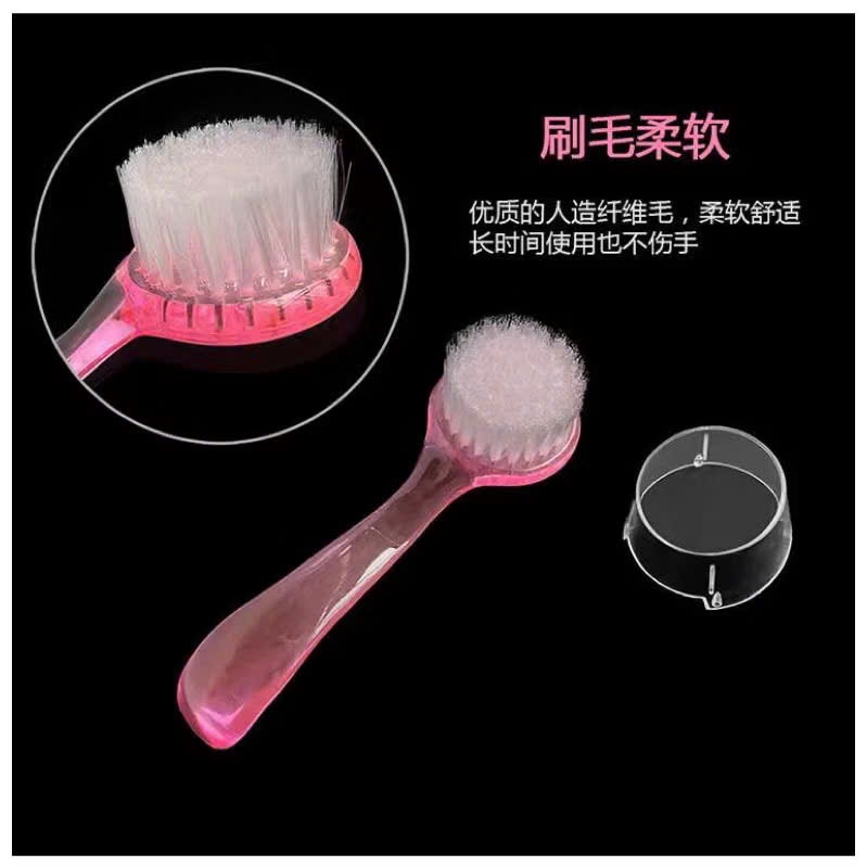 Bàn chải bột bụi, Bàn chải làm móng tay mềm Salon, có nắp Nail Art Nail Brush Làm móng tay