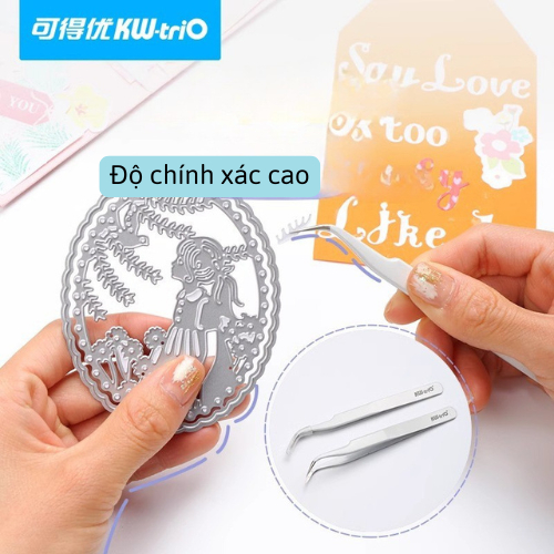 Nhíp Thủ Công Handmade Hiệu Kwtrio, Nhíp Gắp Sticker Đầu Nhọn, Nhíp Gắp Đồ Decor, Trang Trí Sổ Tay