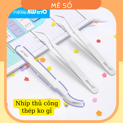 Nhíp Thủ Công Handmade Hiệu Kwtrio, Nhíp Gắp Sticker Đầu Nhọn, Nhíp Gắp Đồ Decor, Trang Trí Sổ Tay