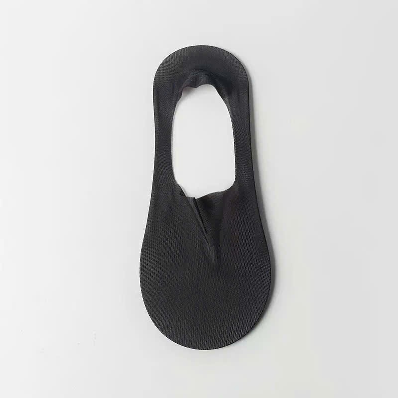 Tất Lười Nữ Chống Tuột Silicone Cao Cấp, Tất Nửa Bàn Chân Tàng Hình Mỏng Nhẹ Thoáng Khí Co Giãn 4chiều Màu Da Trắng Đen