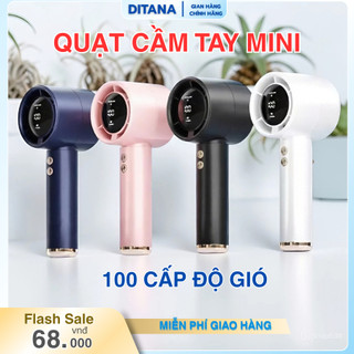 Quạt Mini cầm tay Nutana 100 cấp độ gió pin khủng 5000mah bảo hành chính hãng