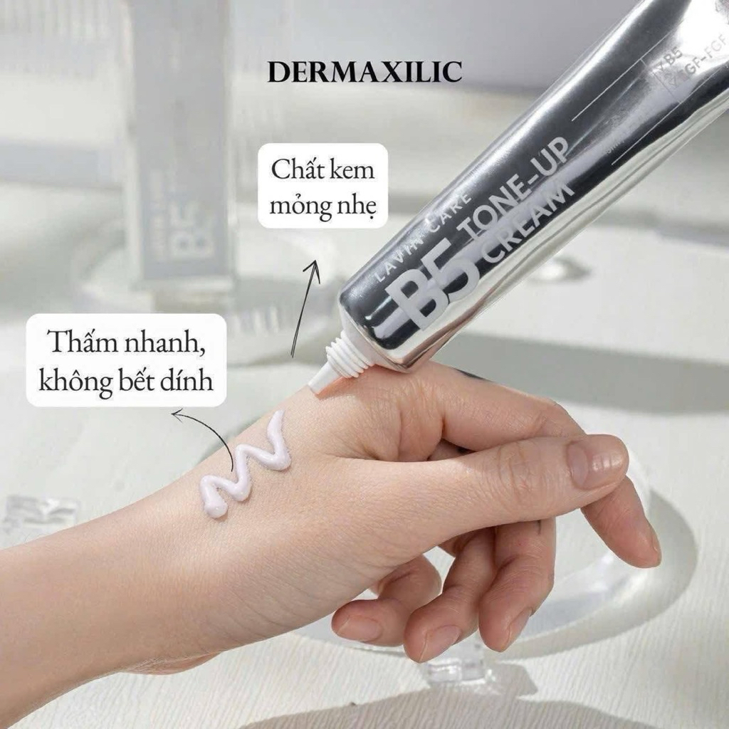 Kem ngày Dermaxilic B5 Tone-up Cream 50ml kem lười Dưỡng Trắng Nâng Tone+  hạn 2028 Đẹp Da Ngăn Lão Hóa IS199