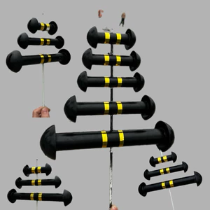 Sáo diều nhựa chuông 5 d34 full đen nét chống đâm bổ