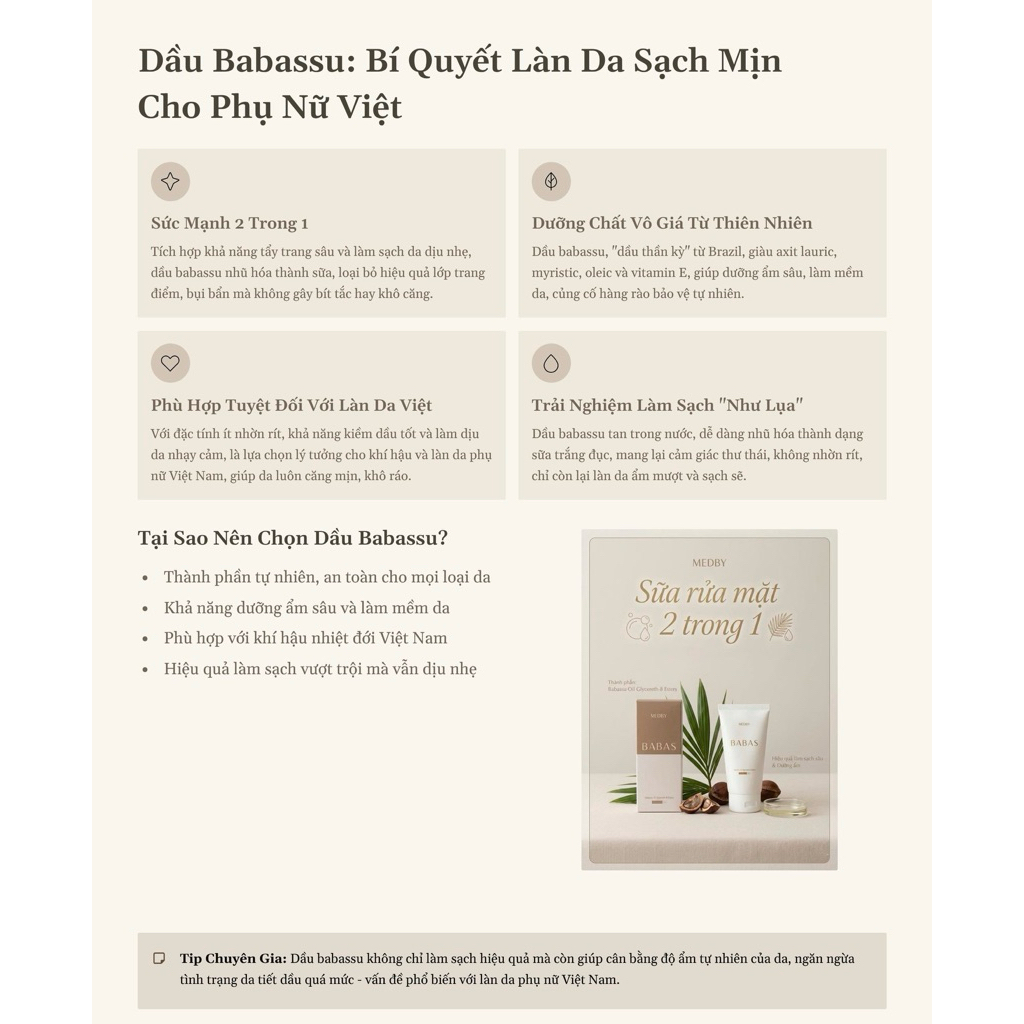 Sữa rửa mặt tẩy trang Babas