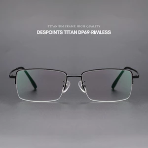 Gọng Kính Nam Titanium kính nửa gọng Despoints 𝐓𝐢𝐭𝐚𝐧𝐢𝐮𝐦 𝐂𝐥𝐚𝐬𝐬𝐢𝐜. Gọng Titan cao cấp