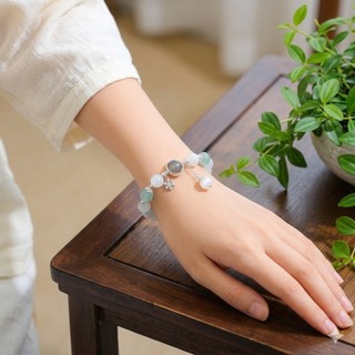 Vòng Tay Đá Tự Nhiên Vòng Đeo Tay Phong Thủy Đá Mắt Mèo Mix Đá Mặt Trăng Hải Lam May Mắn Thời Trang Cao Cấp Cho Nữ