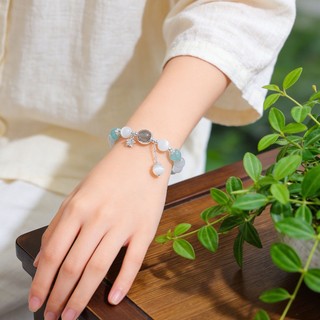 Vòng Tay Đá Tự Nhiên Vòng Đeo Tay Phong Thủy Đá Mắt Mèo Mix Đá Mặt Trăng Hải Lam May Mắn Thời Trang Cao Cấp Cho Nữ