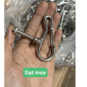 Móc treo đồ xe máy Kiểu Móc bấm gạt Inox Trắng