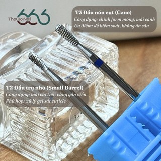 Đầu Mài Titan Chuẩn Mỹ Cao Cấp – Đầu Mài Nail Phá Gel, Mài Bột, Xử Lý Cuticle, Khoé Bột, Chuẩn Salon Thegioinail666