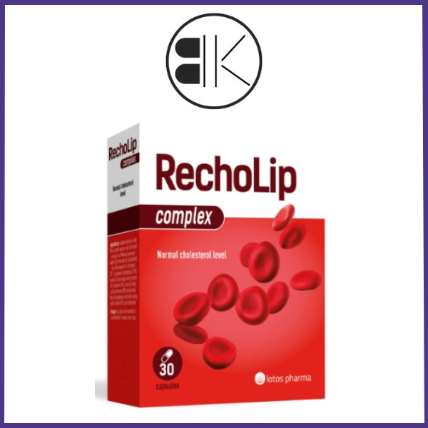 Viên Uống Hỗ Trợ Giảm Mỡ M/á/u-RECHOLIP COMPLEX . Hạ Cholesterol, Ngày uống 1 viên, Hộp 30 viên, Việt Nam