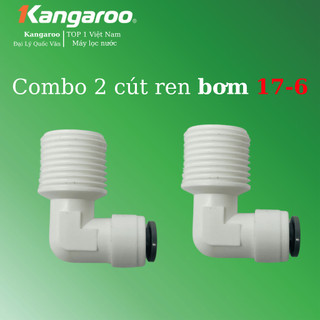 Combo 2 cút bơm máy lọc nước ren 17 ra dây 6 - Cút bơm ren 17-6