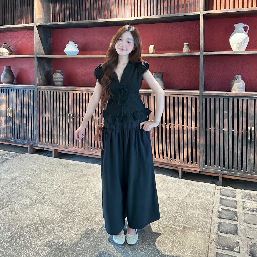Quần Váy Nữ Nhún 2 Tầng. Quần Váy Cạp Cao Lưng Chun Che Khuyết Điểm Tiện Lợi Dễ Phối Đồ-B08