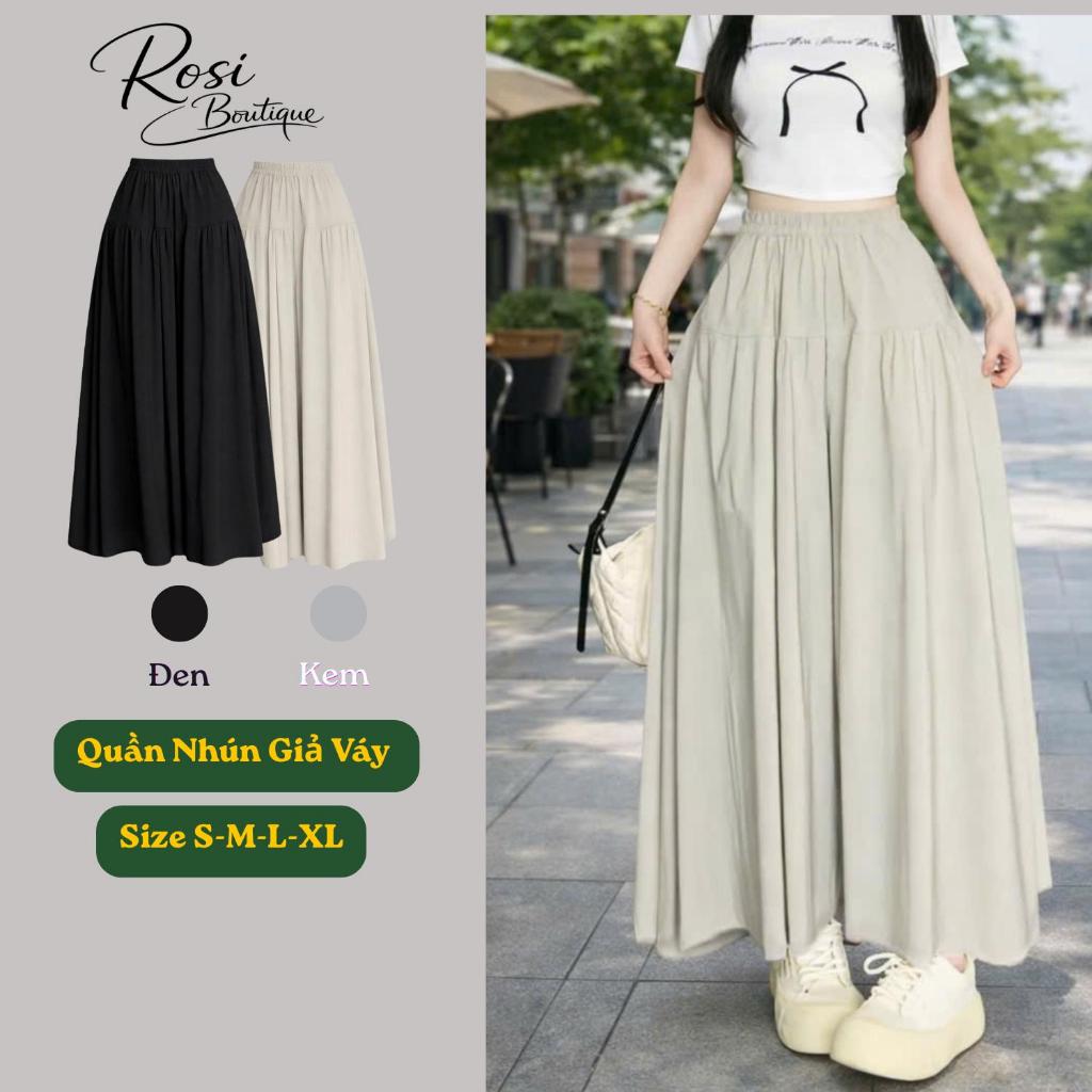 Quần Váy Nữ Nhún 2 Tầng. Quần Váy Cạp Cao Lưng Chun Che Khuyết Điểm Tiện Lợi Dễ Phối Đồ-B08