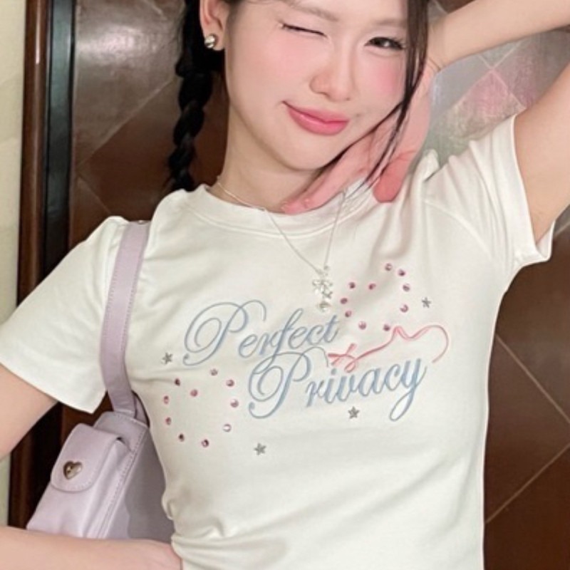BOOM Áo thun nữ kiểu hàn quốc form rộng tay lỡ cổ tròn cotton mát - hè hot trend in cách dễ thương- Local brand #03