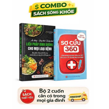 Sách - Combo 2 cuốn: Liệu pháp dinh dưỡng cho mọi loại bệnh - Thực phẩm đúng cách hôm nay+ Sơ cứu 360