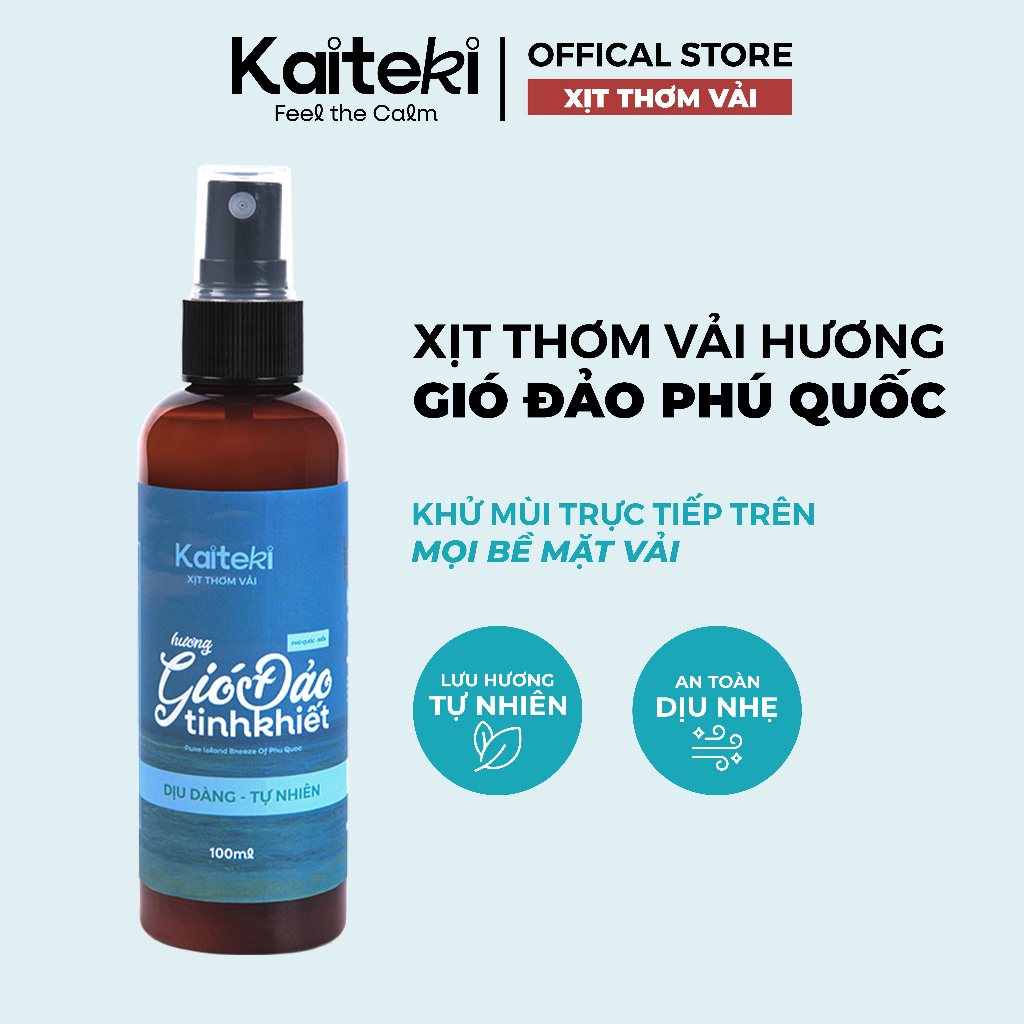 (Mua 3 Tặng 2) Xịt Thơm Quần Áo Kaiteki 100ml Hương Đà Lạt, Xịt Vải Khô Thơm Lâu 72H Khử Mùi Tủ Quần Áo