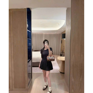 Set bộ áo thun giấy + chân váy ly MM #sieucap